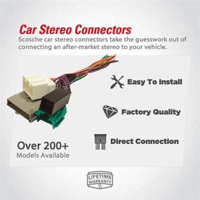 img 1 attached to 🔌 Scosche GM07B: Complete Ribbon Style Connector/Wire Harness for aftermarket stereo installation in 2000-2005 GM vehicles - Color coded wires included