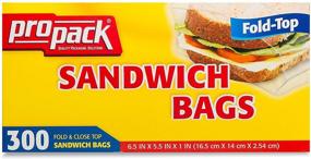 img 3 attached to ProPack Disposable Plastic Sandwich Bags with Easy Fold Close Top - Bulk 1200 Bags for Home, Office, Vacation, and Traveling - Ideal for Sandwiches, Fruits, Nuts, Cake, Cookies, and Snacks - Pack of 4