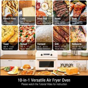 img 3 attached to 🍳 Versatile 10-in-1 Smart Convection Oven: Air Fry, Toast, Rotisserie & More | 26Qt Large Capacity, Quiet Operation, Infrared Heating Technology