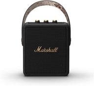 🔈 портативная акустическая система marshall stockwell ii с технологией bluetooth - элегантный черный и классическая латунь - эксклюзивно на amazon. логотип