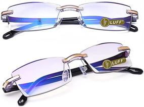 img 4 attached to LUFF Premium Computer Reading Glasses for Women: Blue Light Blocking with Diamond Cut Edge Design