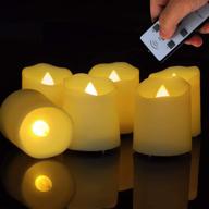 🕯️ freepower realistic flameless flickering tea light votives candles battery operated, up to 260 hours, with remote control cycling 24 hours timer, for romantic home christmas decor, 6-pack. logo
