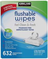 💧 kirkland signature moist flushable enhanced cleansing &amp; freshness ultra soft hypoallergenic plant-based wipes - 632 count: premium eco-friendly wipes for gentle hygiene logo