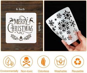 img 3 attached to 🌨️ Reusable Snowflake Christmas Stencils Template