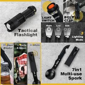 img 2 attached to 🎁 12-in-1 Survival Gear and Equipment Kit - Ideal Gifts for Men, Dad, Husband, Christmas Stocking Stuffers, Fishing, Hunting, Camping Gear, Birthday Gifts for Him, Teen Boy, Boyfriend, Women - Cool Gadgets and Stuff