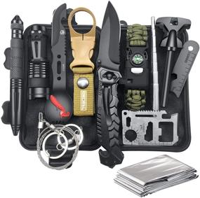 img 4 attached to 🎁 12-in-1 Survival Gear and Equipment Kit - Ideal Gifts for Men, Dad, Husband, Christmas Stocking Stuffers, Fishing, Hunting, Camping Gear, Birthday Gifts for Him, Teen Boy, Boyfriend, Women - Cool Gadgets and Stuff