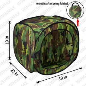 img 3 attached to 🎯 Ultimate WingsWinMax Foldable Airsoft Shooting Target Tent: Pop-Up Slingshot BB Trap with Auto Net Holder Case