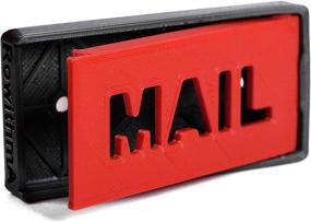 img 2 attached to 📫 Stylish Front Mount Mailbox Flag by RowithmA - 4" x 2" x 0.4" - Perfect Replacement for Brick/Stone Mailboxes