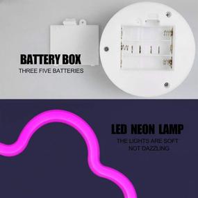 img 1 attached to Fiee Shaped Neon Signs - Pink Cloud Night Light with Holder - 🌟 Battery Powered/USB - Ideal for Kids, Baby Room, Wedding, Party, Christmas, Decoration and Gift