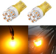 🚗 alla lighting xtreme super bright amber yellow led lights bulbs 168 194 t10 wedge 3014 18-smd 12v car interior map dome marker trunk lights w5w 2825 175 logo