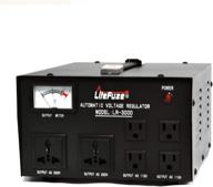 🔌 litefuze lr-3000up 3000w преобразователь напряжения с трансформатором с тяжелым регулятором и счетчиком - повышение/понижение - 110/120/220/240 вольт - полностью заземленный шнур - универсальные выходные розетки [гарантия 5 лет] логотип