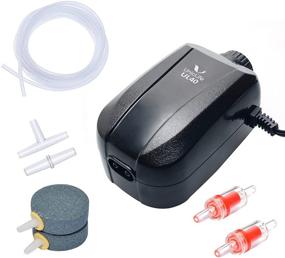 img 4 attached to 🐠 Uniclife Aquarium Air Pump with Dual Outlet & Accessories for 100 Gallon Tanks: Efficiently Oxygenate Your Tank!