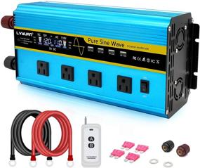 img 4 attached to LVYUAN Pure Sine Wave Inverter 3000W 12V to 110V with Remote, LCD Display, 4 AC Sockets & 4 USB Ports - Ideal for Car, Truck, Solar Power