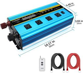 img 1 attached to LVYUAN Pure Sine Wave Inverter 3000W 12V to 110V with Remote, LCD Display, 4 AC Sockets & 4 USB Ports - Ideal for Car, Truck, Solar Power