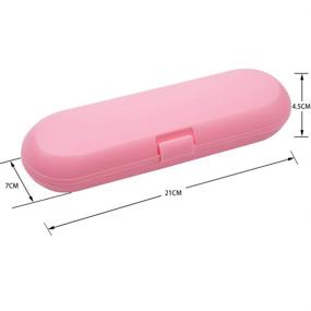 img 2 attached to Premium Pink Travel Case for Fairywill Series Electric Toothbrush: Sturdy Plastic & Portable Design