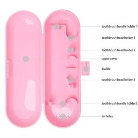 img 1 attached to Premium Pink Travel Case for Fairywill Series Electric Toothbrush: Sturdy Plastic & Portable Design