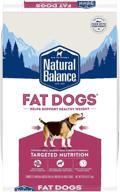 natural balance fat dogs, low-calorie chicken meal & salmon meal adult dry dog food for overweight dogs with garbanzo beans, peas & oatmeal logo