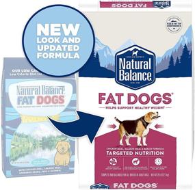 img 2 attached to Natural Balance Fat Dogs, Low-Calorie Chicken Meal & Salmon Meal Adult Dry Dog Food for Overweight Dogs with Garbanzo Beans, Peas & Oatmeal