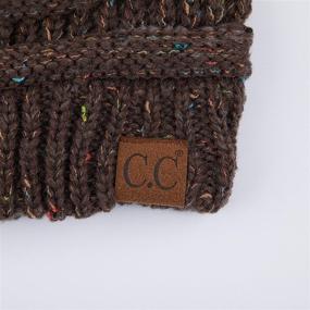 img 1 attached to C.C Exclusives Ribbed Confetti Knit Beanie (HAT-33) - Unisex