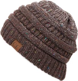 img 3 attached to C.C Exclusives Ribbed Confetti Knit Beanie (HAT-33) - Unisex