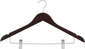 img 4 attached to Simplify Pack Mahogany Suit Hangers