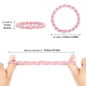 img 1 attached to 💫 COZEASY 12 pcs Multicolor Elastic Hair Ties, Gentle and Secure Hold Ponytail Holders, No Damage or Snagging Braided Hair Bands, Perfect for Girls and Women with Thick or Curly Hair