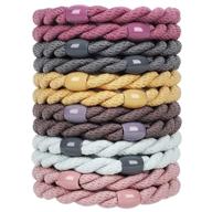 💫 cozeasy 12 pcs multicolor elastic hair ties, gentle and secure hold ponytail holders, no damage or snagging braided hair bands, perfect for girls and women with thick or curly hair logo