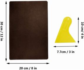 img 3 attached to 🛋️ 6PCS 8x12 Inch Dark Brown Leather Repair Patch Kits | Self-Adhesive Patches with Scraper for Car Seats, Sofas, Couches