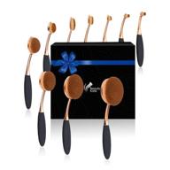 🖌️ 10-piece set of multi-functional oval toothbrush makeup brushes: ultimate cosmetic tools logo