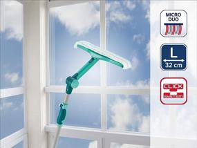 img 2 attached to Leifheit Telescopic Handle Window Cleaner with Rotation and Squeegee, Adjustable Length 110-190 cm