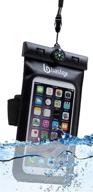 📱 universal bastex dry bag: waterproof phone case pouch with built-in compass for samsung iphone htc lg iphone 7 - black clear transparent window sealed heavy duty silicone protection for multi-media devices logo