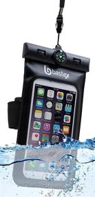 img 4 attached to 📱 Universal Bastex Dry Bag: Waterproof Phone Case Pouch with Built-in Compass for Samsung iPhone HTC LG iPhone 7 - Black Clear Transparent Window Sealed Heavy Duty Silicone Protection for Multi-Media Devices