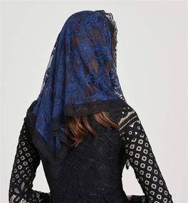 img 2 attached to 🏰 Exquisite Church Cathedral Veils Mantilla Chapel Women's Accessories: Elevate Your Special Occasions