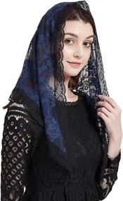 img 4 attached to 🏰 Exquisite Church Cathedral Veils Mantilla Chapel Women's Accessories: Elevate Your Special Occasions