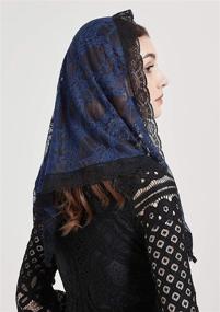 img 3 attached to 🏰 Exquisite Church Cathedral Veils Mantilla Chapel Women's Accessories: Elevate Your Special Occasions