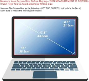 img 3 attached to 📺 [2 PACK] FORITO 17.3" Anti Glare Screen Protector: Compatible with All 17.3" Laptops, 16:9 Aspect Ratio, 15" W x 8.5" H Size