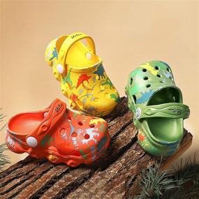 img 2 attached to Dinosaur Cartoon Sandals Toddler Numeric_10 Boys' Shoes in Clogs & Mules