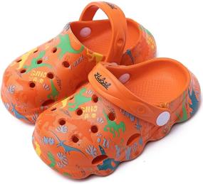 img 1 attached to Dinosaur Cartoon Sandals Toddler Numeric_10 Boys' Shoes in Clogs & Mules