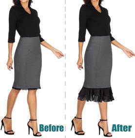 img 2 attached to 👗 GRACE KARIN Women's Knee Length Underskirt: Ruffled Chiffon Dress Skirt & Half Slip Extender S-XXL - Elegant Layering Solution