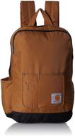 🎒 carhartt legacy compact tablet backpack: reliable durability in brown logo