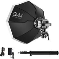 gvm 80w softbox lighting kit - app control, professional studio photography lighting with digital display, led video light - 5600k color temperature and cri 97+ - ideal for portrait, product, and fashion shooting logo