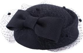 img 2 attached to 💃 Elegant Lawliet Womens Fascinator Pillbox: Perfect Wedding Accessory for Stylish Women