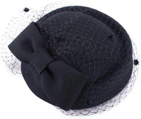 img 4 attached to 💃 Elegant Lawliet Womens Fascinator Pillbox: Perfect Wedding Accessory for Stylish Women