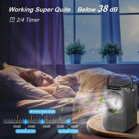 img 3 attached to 🌬️ Portable Air Cooler: Whisper-Quiet Desktop Cooling Fan with 2/4H Timer, 3 Speeds, 7 Colors LED Light – Ideal for Room, Home, Office