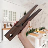 versatile jumbo wooden clothespins: 12 inches for ultimate towel holding & decor in bath, laundry, kitchen logo