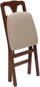 img 3 attached to 🪑 Set of 2 Meco STAKMORE Queen Anne Folding Chairs in Cherry Finish