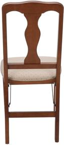 img 2 attached to 🪑 Set of 2 Meco STAKMORE Queen Anne Folding Chairs in Cherry Finish