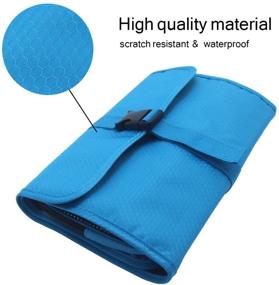 img 2 attached to Relavel Hanging Toiletry Bag - Waterproof Travel Kit for Men and Women - Shaving Bag, Wash Bag, Makeup Organizer - Bathroom Shower, Blue