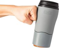 ☕ mighty mug gray plastic travel mug, double wall tumbler for cold and hot drinks, no-spill design, cup-holder friendly, dishwasher safe, 12oz capacity логотип