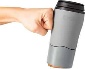 img 4 attached to ☕ Mighty Mug Gray Plastic Travel Mug, Double Wall Tumbler for Cold and Hot Drinks, No-Spill Design, Cup-Holder Friendly, Dishwasher Safe, 12oz Capacity